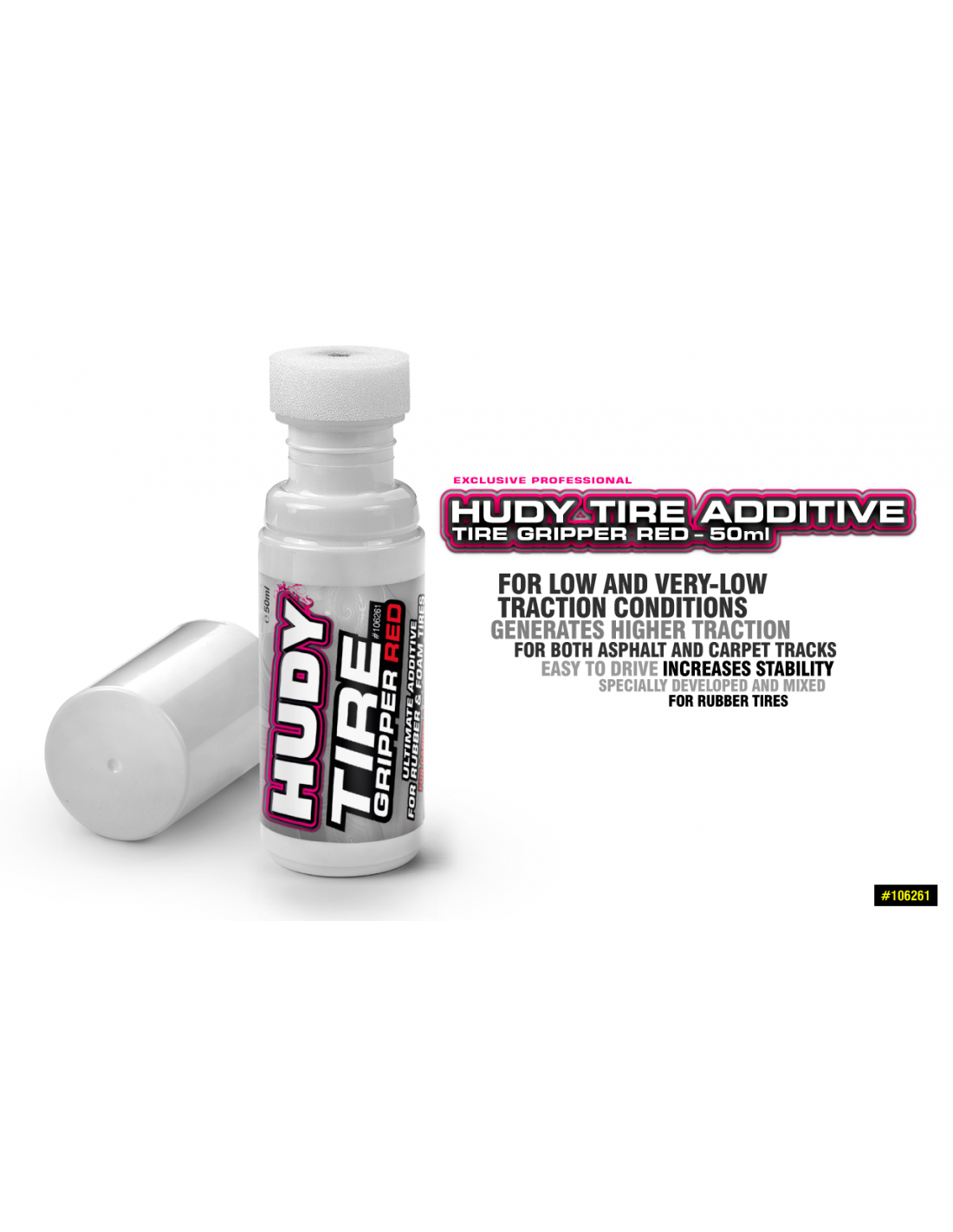 HUDY TIRE ADDITIVE - TIRE GRIPPER RED - 50ML