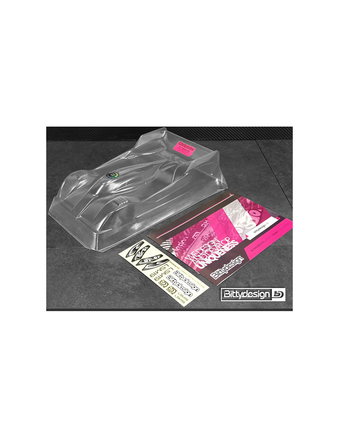 Bitty Design LSM19 clear body 1/12 Pan-Car Light weight