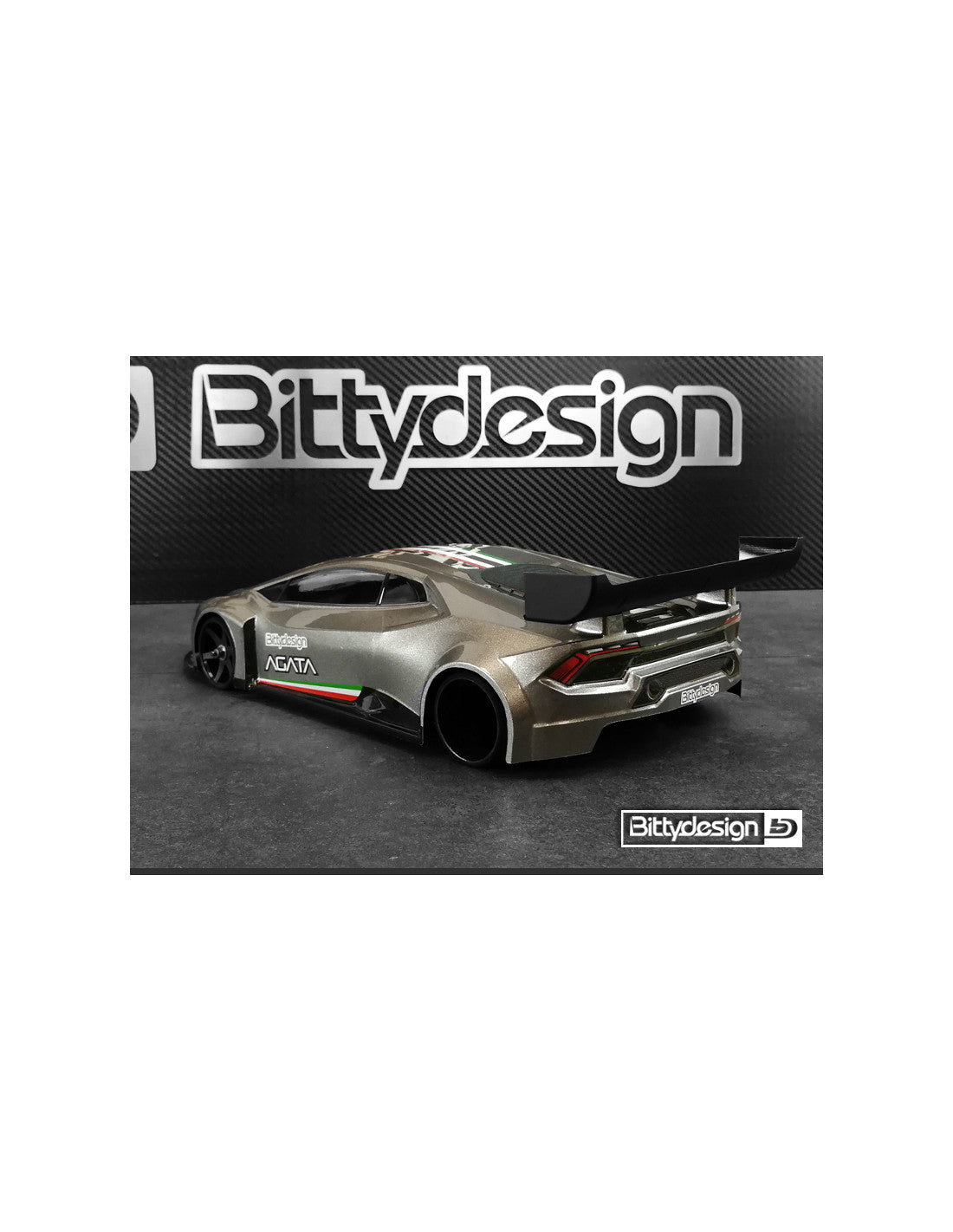 Bitty design GT12 Clear body shell AGATA for 1/12 Supastox class