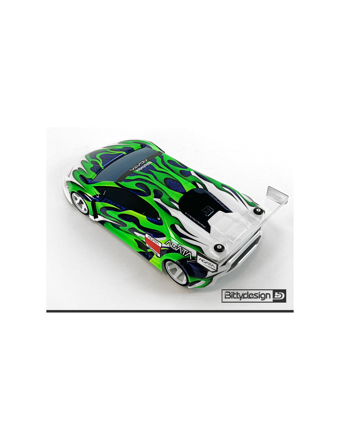 Bitty design GT12 Clear body shell AGATA for 1/12 Supastox class