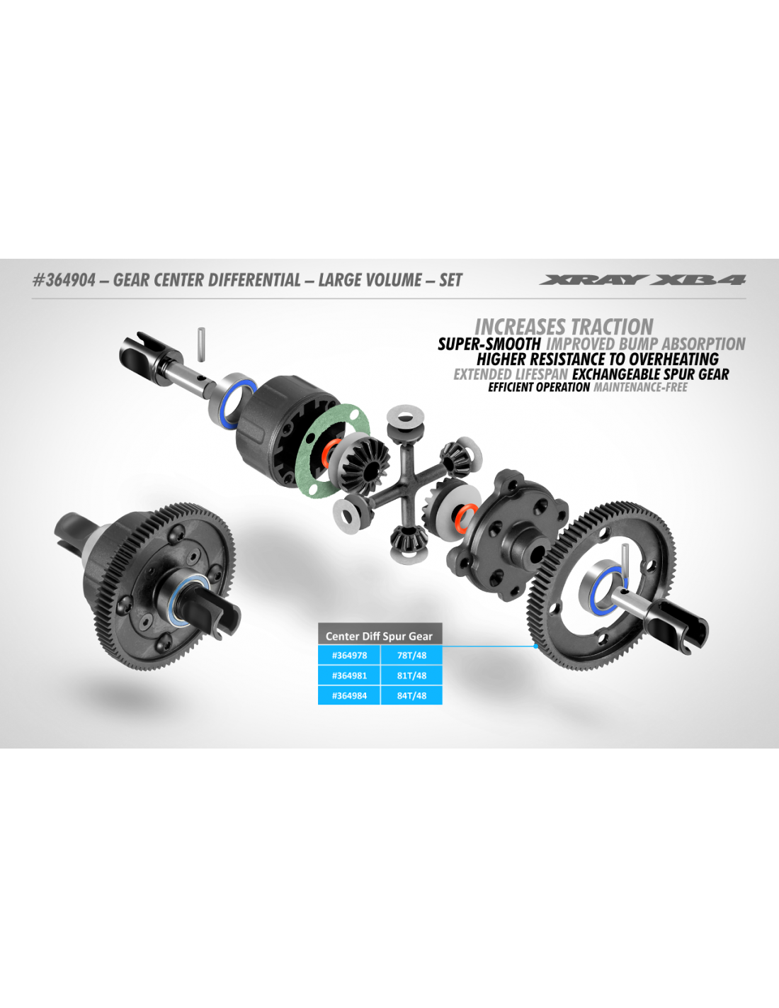 GEAR CENTER DIFFERENTIAL - LARGE VOLUME - SET