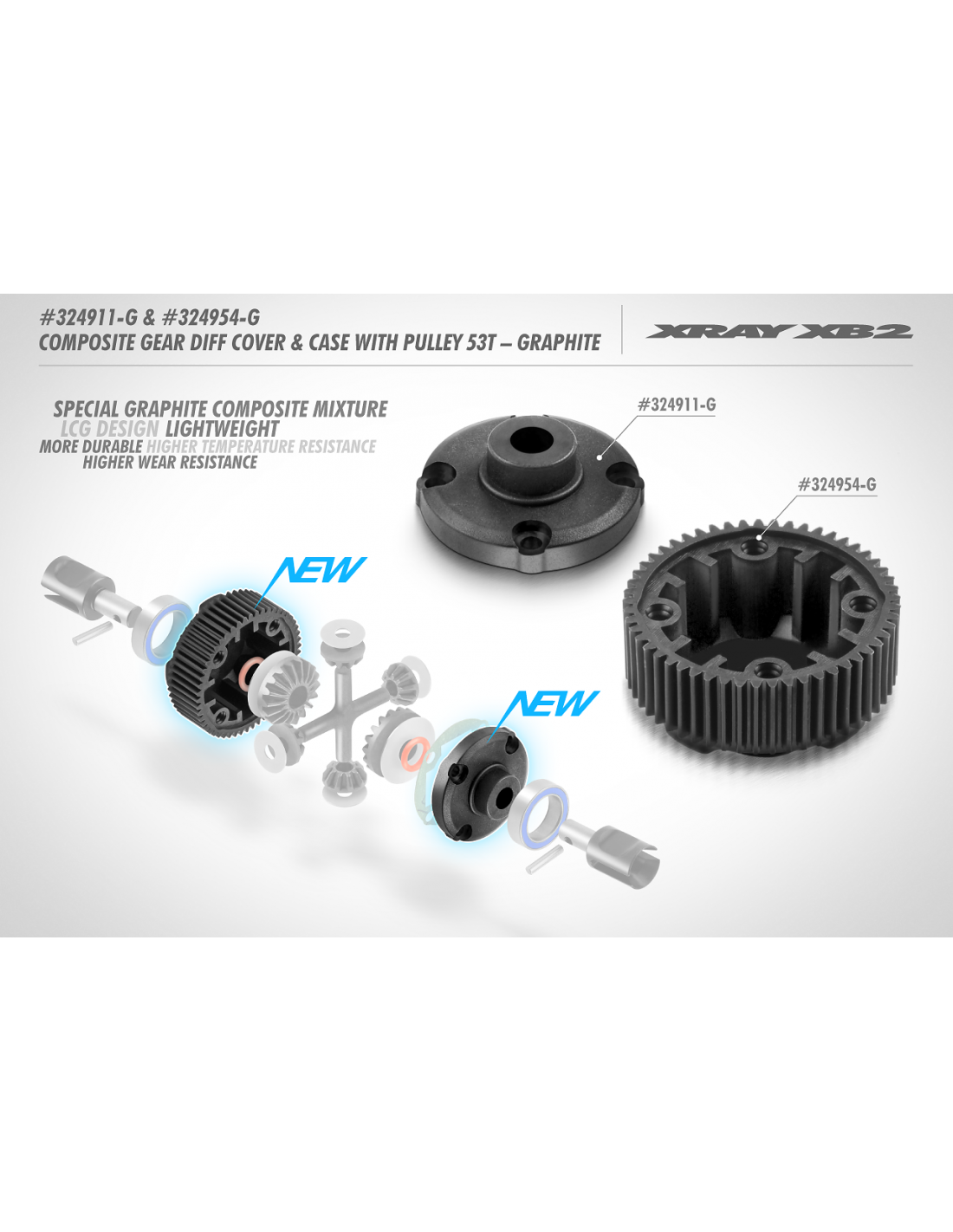 COMPOSITE GEAR DIFFERENTIAL COVER - LCG - GRAPHITE
