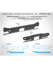 T4'20 ULP GRAPHITE SHOCK TOWER REAR 3.0MM - LOW