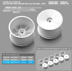 2WD/4WD REAR WHEEL AERODISK WITH 12MM HEX - V2 - WHITE (10) 369903