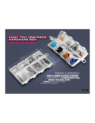 HUDY TINY ONE-PIECE HARDWARE BOX - 8-COMPARTMENTS