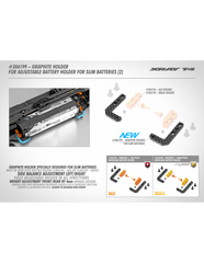 New T4'20 Graphite Holder for Adjustable Battery Holder for Slim Batteries (2)