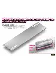 HUDY STAINLESS STEEL BATTERY WEIGHT 35G - SLIM LIPO BATTERIES