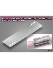 HUDY STAINLESS STEEL BATTERY WEIGHT 35G - SLIM LIPO BATTERIES