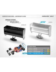 X1 COMPOSITE REAR WING - LIGHTWEIGHT & WIDE - WHITE