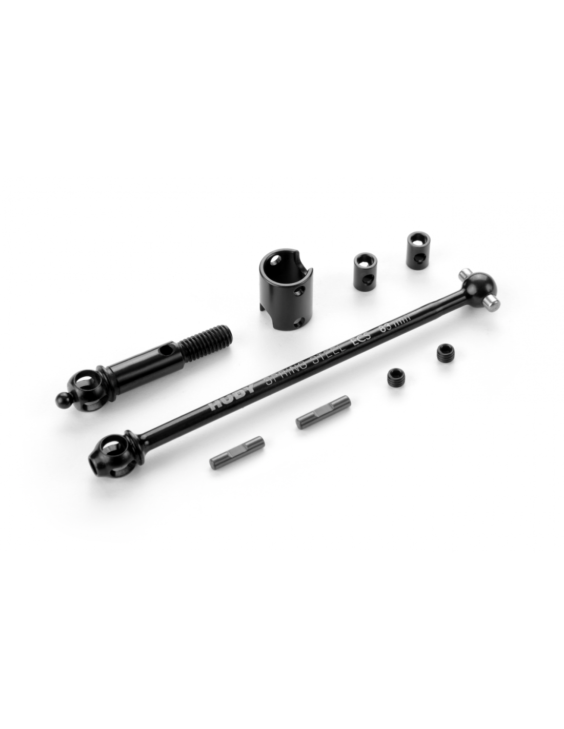 ECS FRONT DRIVE SHAFT 83MM WITH 2.5MM PIN - HUDY SPRING STEEL™ - SET