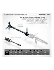 ECS BB DRIVE SHAFT 53MM - SET - HUDY SPRING STEEL