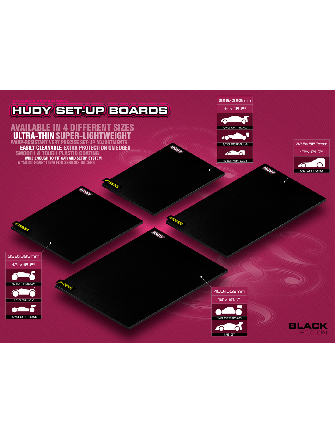 FLAT SET-UP BOARD FOR 1/8 Off-Road & GT