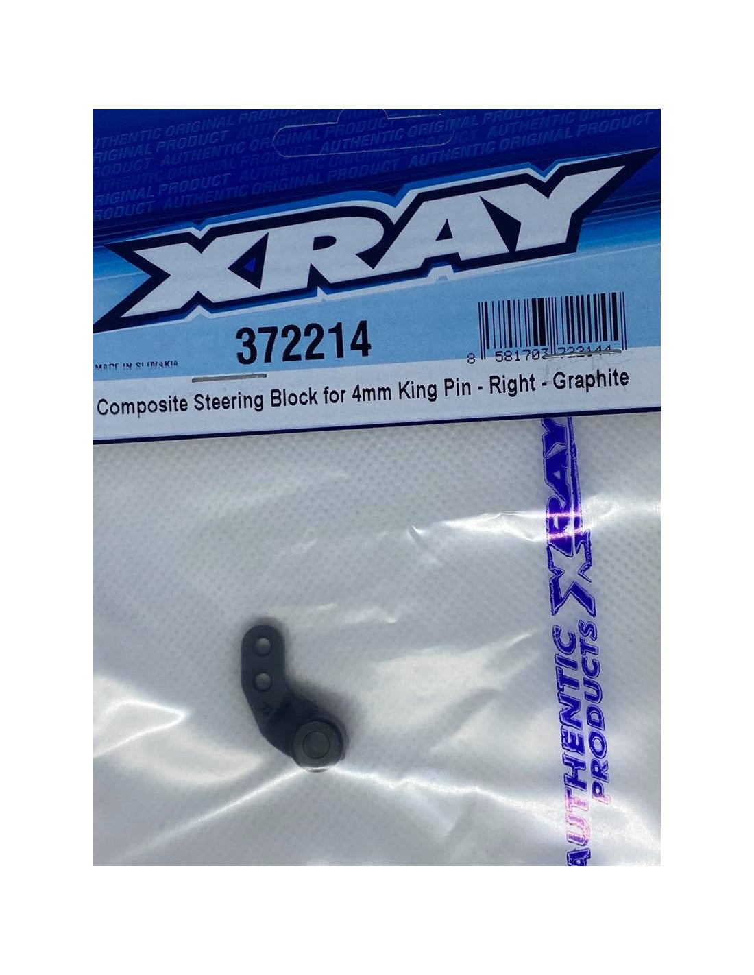 COMPOSITE STEERING BLOCK FOR 4MM KING PIN - RIGHT - GRAPHITE 372214