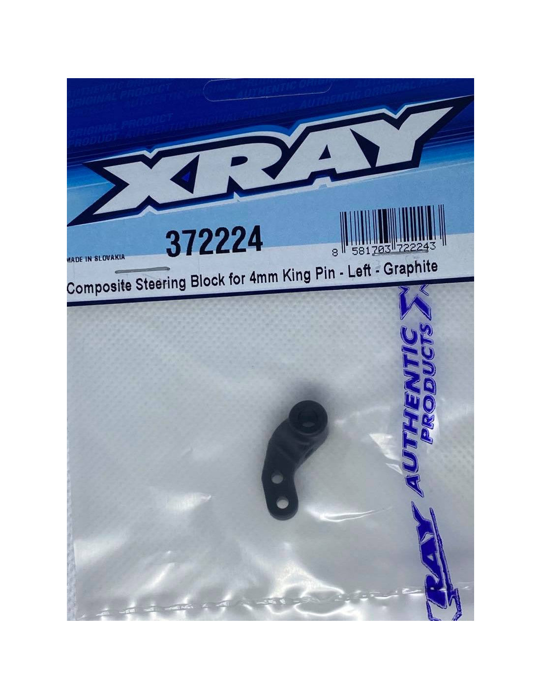 COMPOSITE STEERING BLOCK FOR 4MM KING PIN - LEFT - GRAPHITE 372224