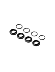 SHOCK ADJ. NUT ALU + O-RING - BLACK (4)