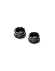 ALU SHOCK CAP-NUT WITH VENT HOLE - BLACK (2)