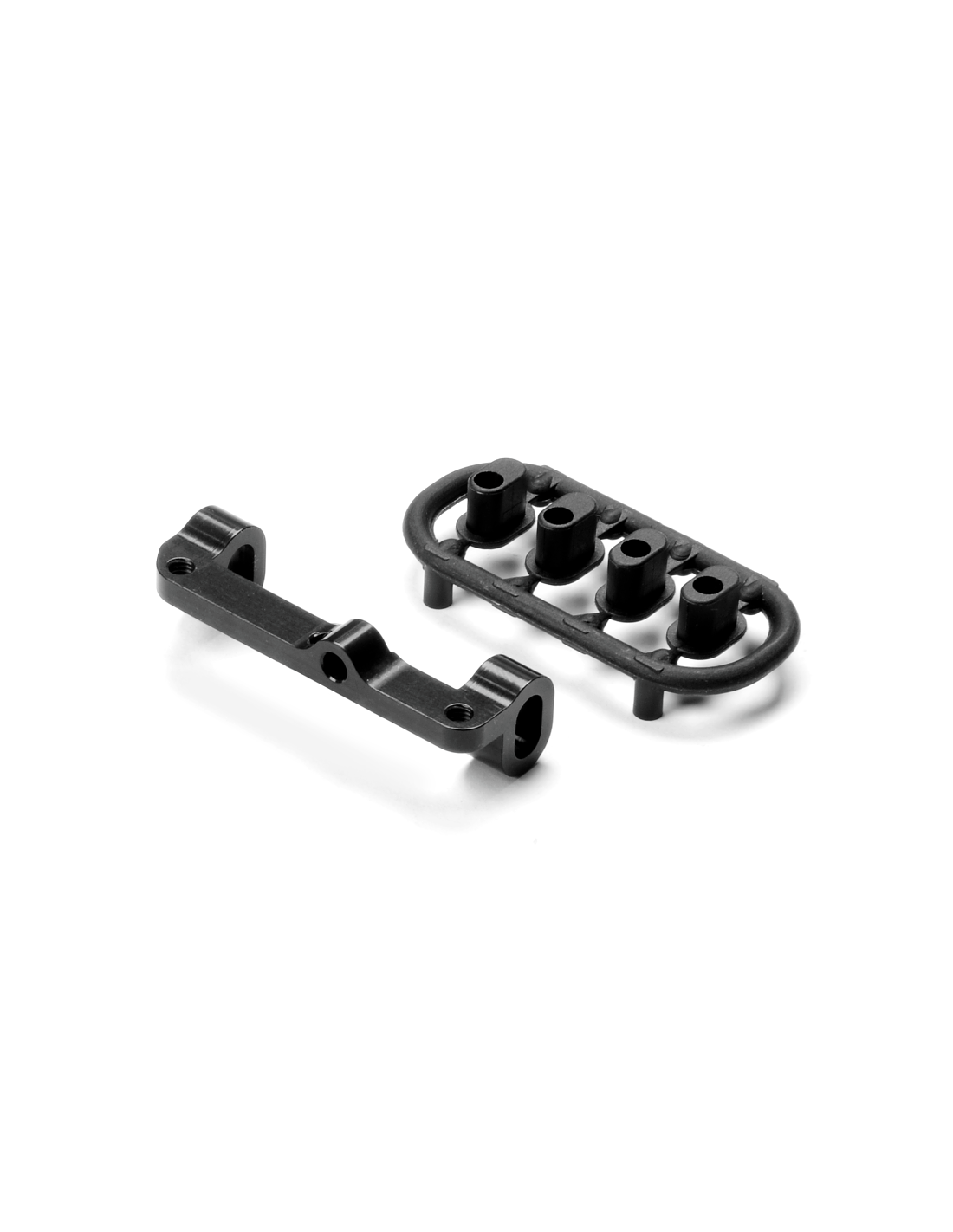 ALU UPPER ARM HOLDER -  LEFT - BLACK - SWISS 7075 T6 - SET