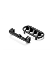 ALU UPPER ARM HOLDER -  LEFT - BLACK - SWISS 7075 T6 - SET