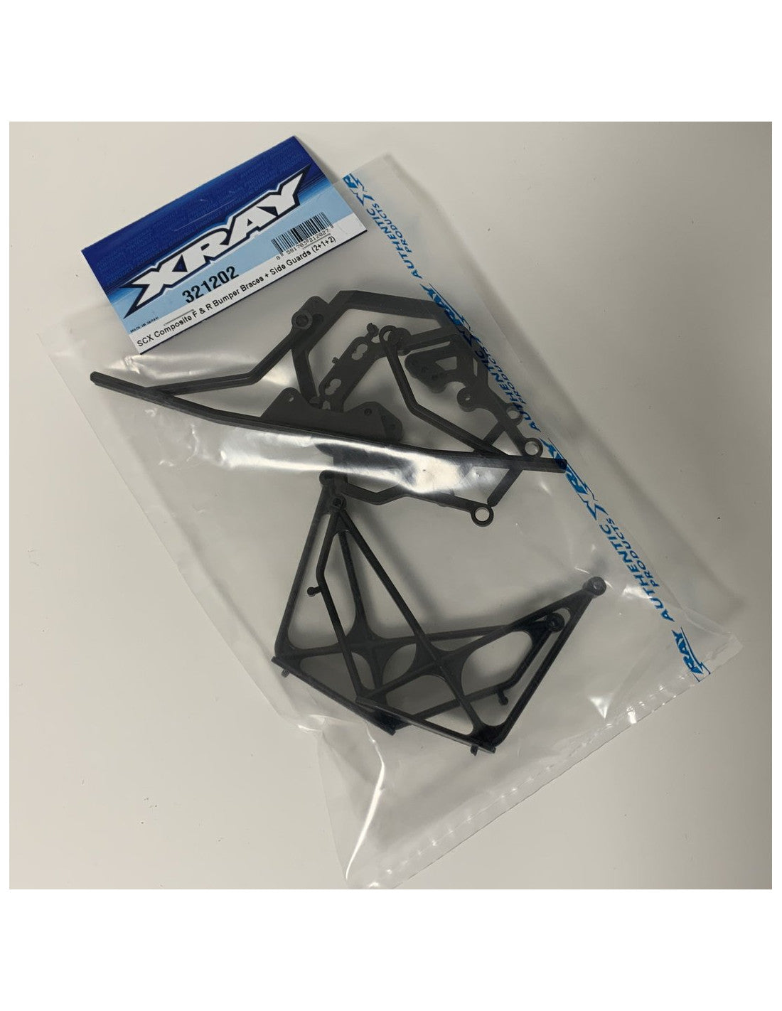 SCX COMPOSITE F & R BUMPER BRACES + SIDE GUARDS (2+1+2)