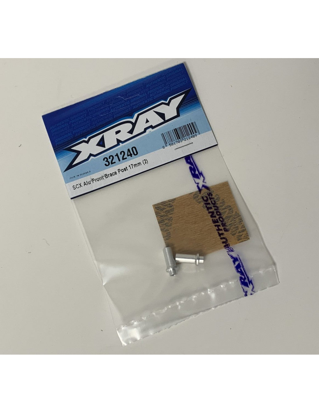 SCX ALU FRONT BRACE POST 17MM (2)