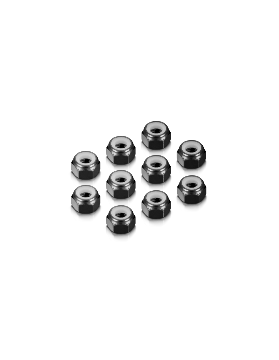 Alu Nut M4 - Black (10)