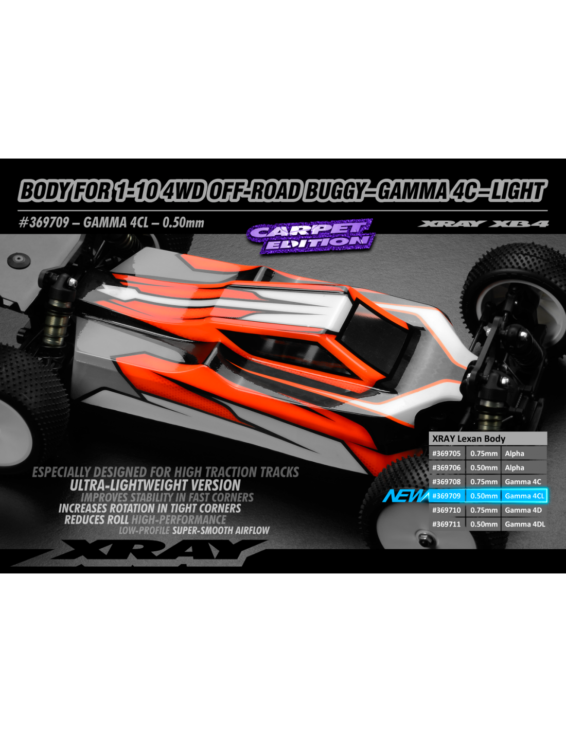 BODY FOR 1/10 4WD OFF-ROAD BUGGY - GAMMA 4C - LIGHT