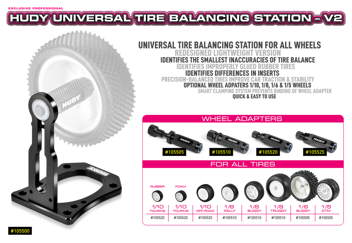 HUDY UNIVERSAL TIRE BALANCING STATION - V2