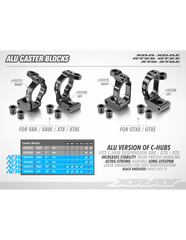 ALU CASTER BLOCK 6° RIGHT - SWISS 7075 T6