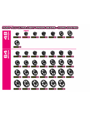 HUDY ALU ULTRA-LIGHT PINION GEAR - HARD COATED -  20T / 48