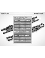 XT8 COMPOSITE SOLID REAR LOWER SUSPENSION ARM - HARD,
