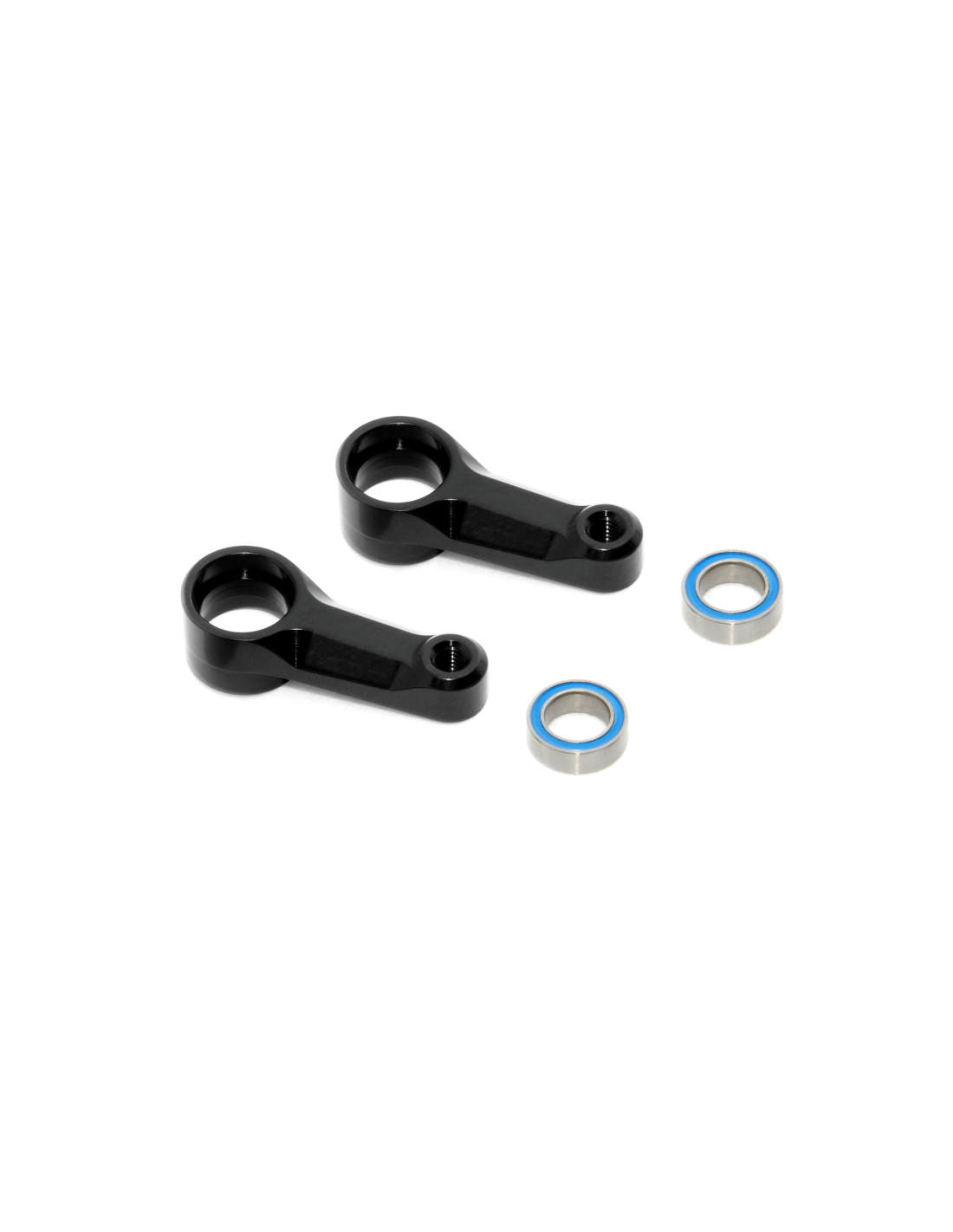 X4 ALU DUAL STEERING ARM - BLACK + BALL-BEARINGS (2)