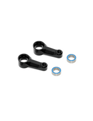 X4 ALU DUAL STEERING ARM - BLACK + BALL-BEARINGS (2)