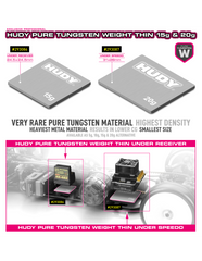 HUDY PURE TUNGSTEN WEIGHT THIN - 24.5x24.5MM - 15g