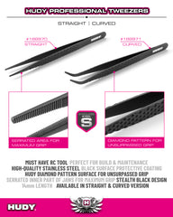 HUDY Professional Tweezers Straight