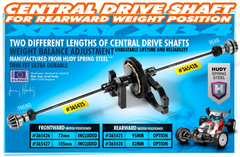 CENTRAL DRIVE SHAFT 95MM - HUDY SPRING STEEL™