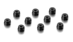 ALU NUT M3 - BLACK (10)
