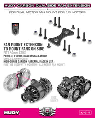 CARBON DUAL SIDE FAN EXTENSION FOR ALU DUAL MOTOR FAN MOUNT