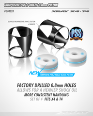 COMPOSITE PSS 2-HOLES 0.8MM PISTON (4)