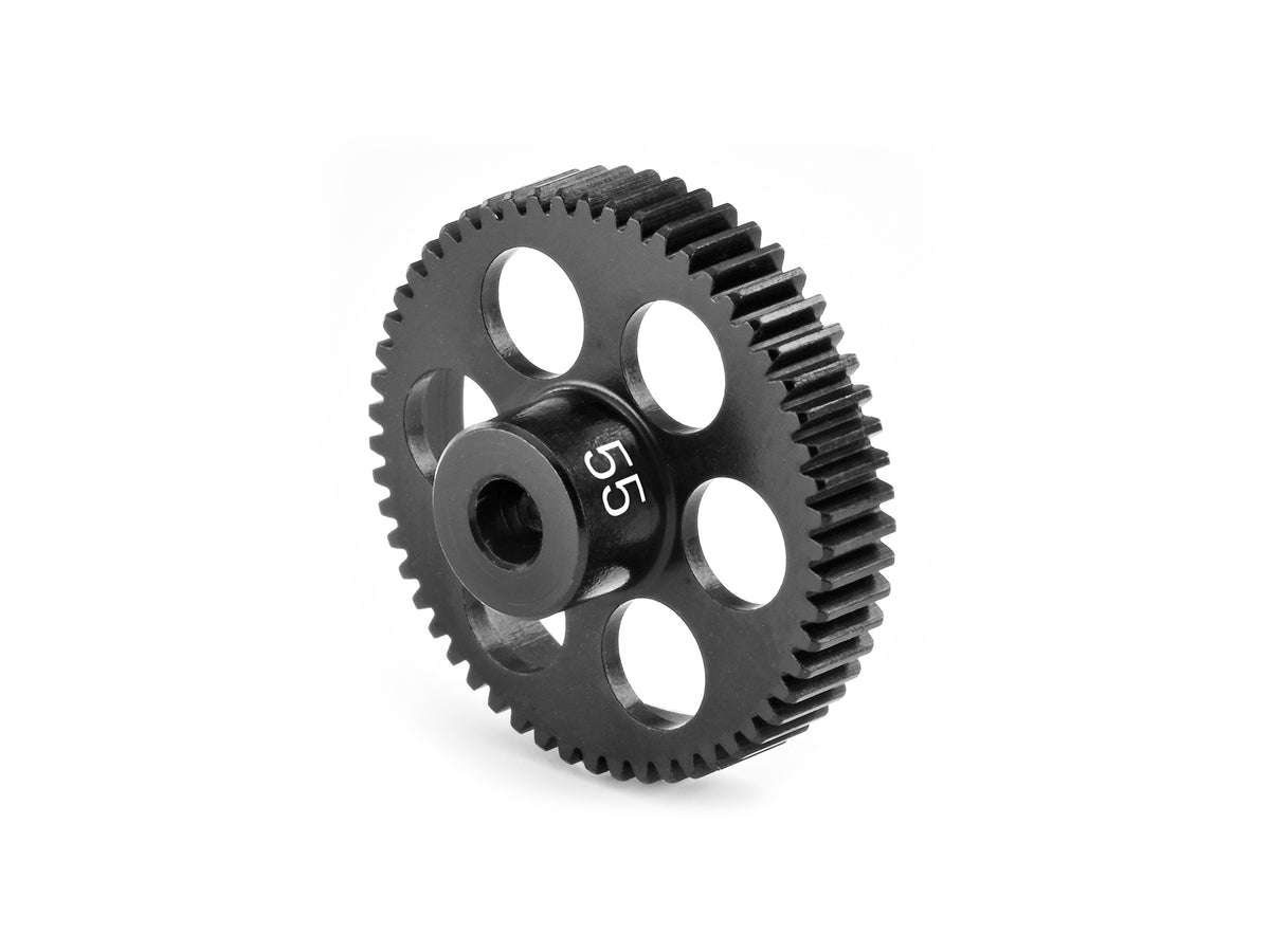HUDY ALU ULTRA-LIGHT PINION GEAR - HARD COATED -  55T / 64