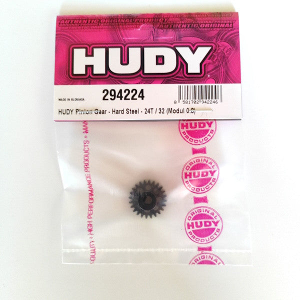 HUDY PINION GEAR - HARD STEEL - 24T / 32 (MODUL 0.8)