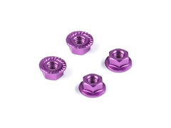Alu Nut M4 with Serrated Flange - Violet (4)