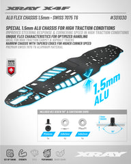 X4F'27 ALU FLEX CHASSIS 1.5MM - SWISS 7075 T6