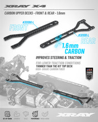 X4'26 CARBON UPPER DECK - SPLIT REAR - 1.6MM