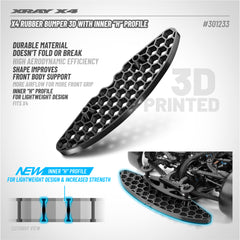 X4 Rubber Bumper 3D with Inner "H" Profile