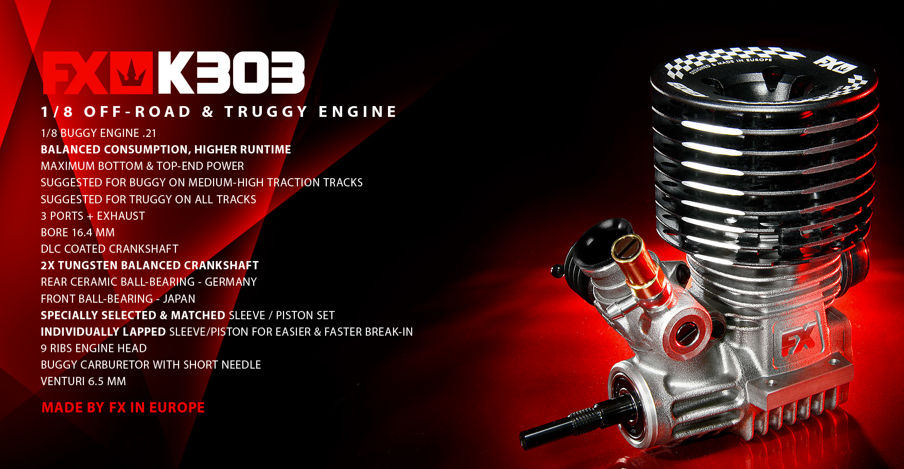 FX K303 - COMBO: ENGINE + MUFFLER 2169 + MANIFOLD - MEDIUM