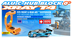 XRAY T4 Alu C-Hub Block - caster 0° - Orange
