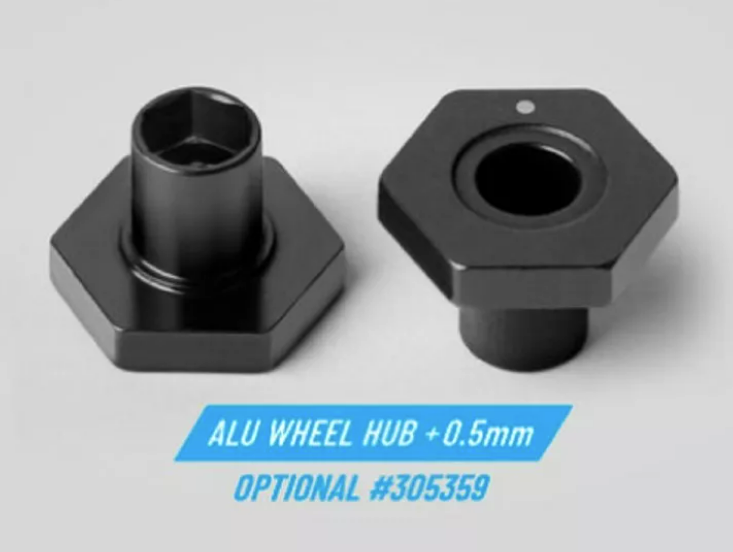X4 ALU WHEEL HUB - SPRING CLIP - OFFSET -0.5MM - SWISS 7075 T6 (2)