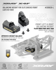 X4F BALANCING WEIGHT FOR XLP2 SHOCKS - FRONT L&R (45g+45g)