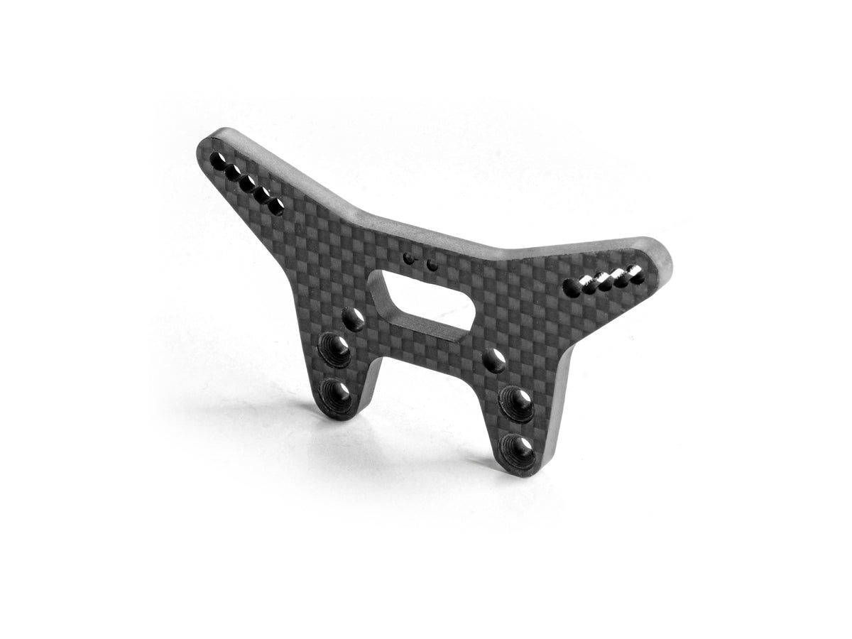 XB2 WIDER CARBON SHOCK TOWER FOR BRIDGE UPPER DECK - 2 DOTS - FRONT