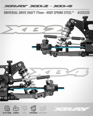 UNIVERSAL DRIVE SHAFT 77MM - HUDY SPRING STEEL™